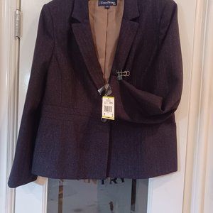 Evan Picones Lady pants Suit Size 14p Dark Chocolate.